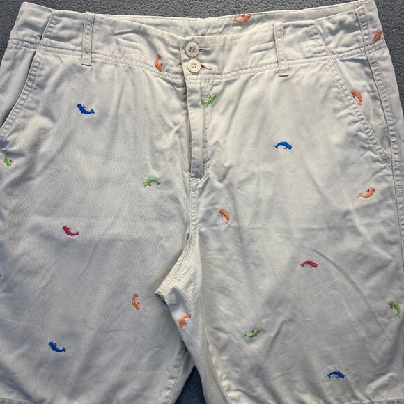 bamboo trader bermuda Beige shorts size 14 Embroidery,Pockets Zipper - Picture 11 of 12